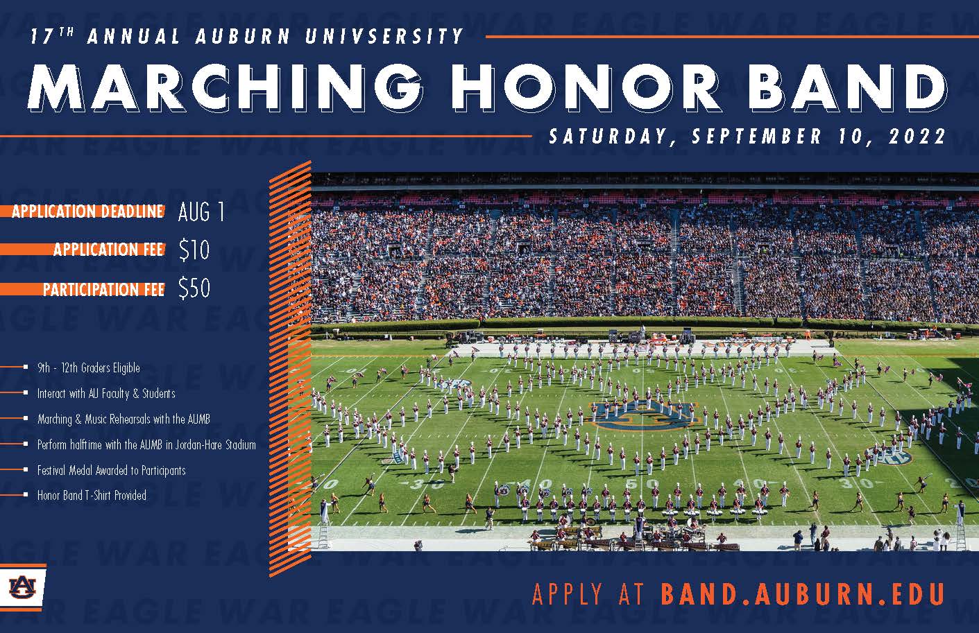 2022 Marching Honor Band Flyer